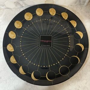 Christian Siriano NY 15” Black and Gold Moon Phases Melamine Serving Platter